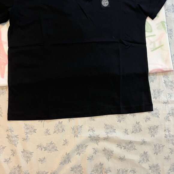 Stone Island Logo Crewneck Black Short Sleeve T-Shirt - Picture 4 of 7